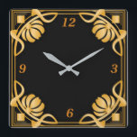 Art deco square wall clock<br><div class="desc">Great and high quality design. You will love it like others. Feel free to use this design for some other product you like. Thank you.</div>