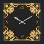 Art deco square wall clock<br><div class="desc">Great and high quality design. You will love it like others. Feel free to use this design for some other product you like. Thank you.</div>