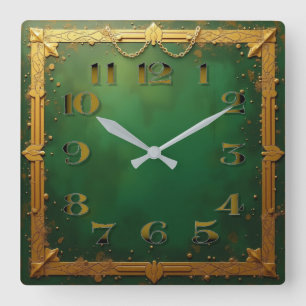 Art Deco Square Wall Clock