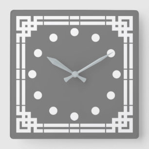 Art Deco Square Wall Clock