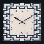 Art Deco Square Wall Clock<br><div class="desc">Great clock design. You will love it like others. Be free to use this design for other product you like or to customize and add your text. Follow me for more. Thank you. Have a nice day.</div>
