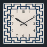 Art Deco Square Wall Clock<br><div class="desc">Great clock design. You will love it like others. Be free to use this design for other product you like or to customize and add your text. Follow me for more. Thank you. Have a nice day.</div>