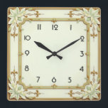Art Deco Square Wall Clock<br><div class="desc">Great clock design. You will love it like others. Be free to use this design for other product you like or to customize and add your text. Follow me for more. Thank you. Have a nice day.</div>