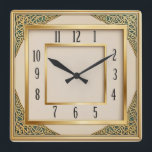 Art Deco Square Wall Clock<br><div class="desc">Great clock design. You will love it like others. Be free to use this design for other product you like or to customize and add your text. Follow me for more. Thank you. Have a nice day.</div>