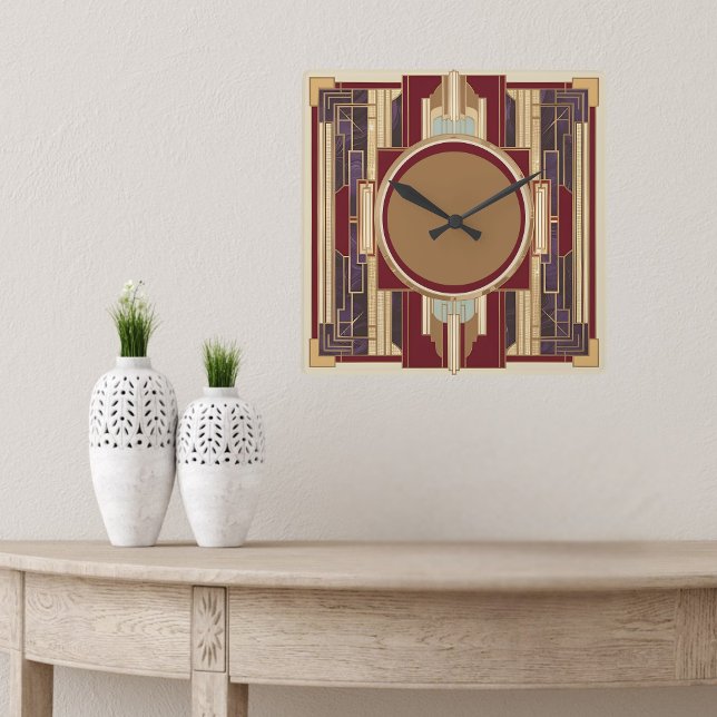 Art Deco  Square Wall Clock (Creator Uploaded)