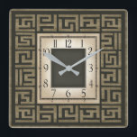 Art deco square wall clock<br><div class="desc">Great clock design. You will love it like others. Be free to use this design for other product you like or to customize and add your text. Follow me for more. Thank you. Have a nice day.</div>