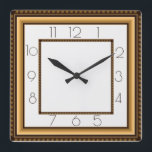 Art Deco Square Wall Clock<br><div class="desc">Great clock design. You will love it like others. Be free to use this design for other product you like or to customize and add your text. Follow me for more. Thank you. Have a nice day.</div>