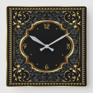 Art Deco Square Wall Clock