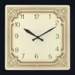 Art Deco Square Wall Clock<br><div class="desc">Great clock design. You will love it like others. Be free to use this design for other product you like or to customize and add your text. Follow me for more. Thank you. Have a nice day.</div>