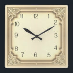 Art Deco Square Wall Clock<br><div class="desc">Great clock design. You will love it like others. Be free to use this design for other product you like or to customize and add your text. Follow me for more. Thank you. Have a nice day.</div>