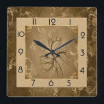 Art Deco Square Wall Clock<br><div class="desc">Great clock design. You will love it like others. Be free to use this design for other product you like or to customize and add your text. Follow me for more. Thank you. Have a nice day.</div>
