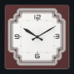 Art Deco Square Wall Clock<br><div class="desc">Great design. You will love it like others. Be free to use this design for other product or to add your text. Follow me for more. Thank you. Have a nice day.</div>