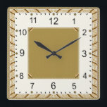 Art Deco Square Wall Clock<br><div class="desc">Great clock design. You will love it like others. Be free to use this design for other product you like or to customize and add your text. Follow me for more. Thank you. Have a nice day.</div>