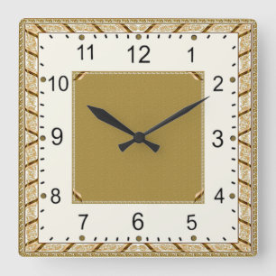 Art Deco Square Wall Clock