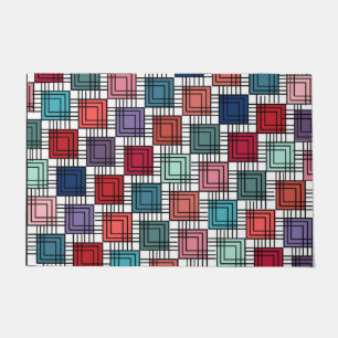 Art Deco Squares Doormat