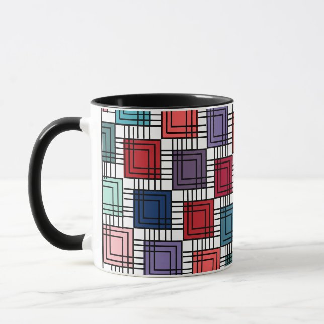 Art Deco Squares  Mug (Left)