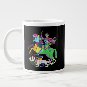 Art Deco St George the Dragon Slayer Large Coffee Mug
