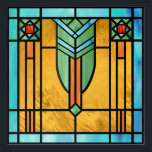 Art Deco Stained Glass 3 Acrylic Art<br><div class="desc">12” x 12” acrylic wall art with an image of a stained glass artwork with Art Deco flair,  reminiscent of certain 1920s works. See matching wrapped canvas print,  metal print,  poster and wall decal. See the entire This & That Acrylic Wall Art collection in the ART & POSTERS section.</div>