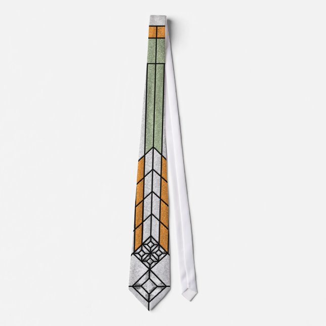 Art Deco Stained Glass tie (Front)