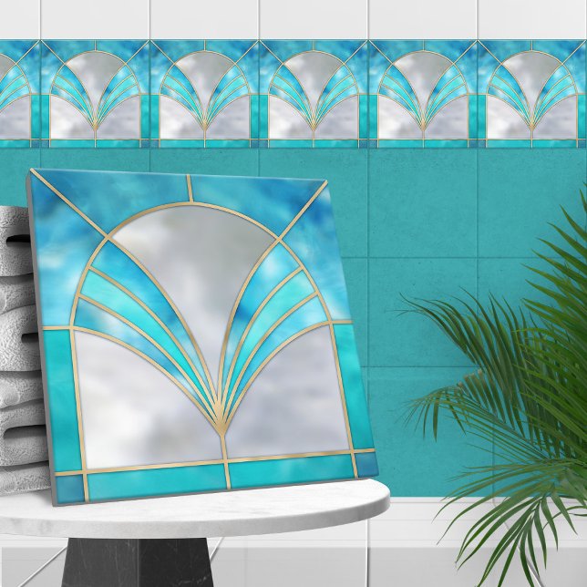 Art Deco Stained Glass Tile (Creator Uploaded)