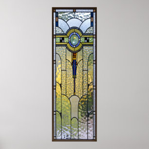 art deco stained glass window poster   FROM 8.99