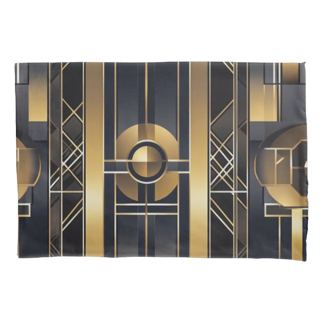 Art Deco Standard Pair Pillowcase (Front-Left)