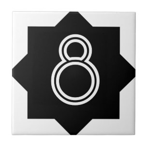 Art Deco Star Number Tile