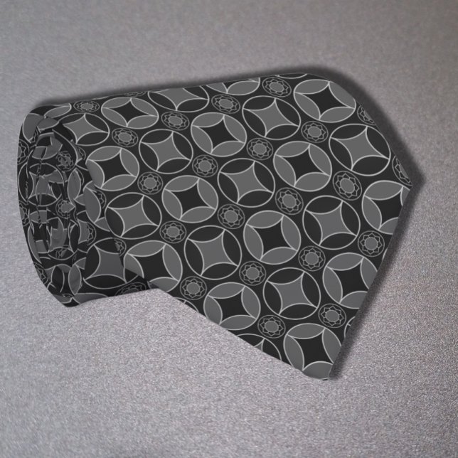 art deco stars in greys  tie (Creator Uploaded)