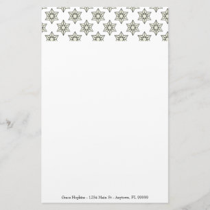 Art Deco Stars Personalized Stationery
