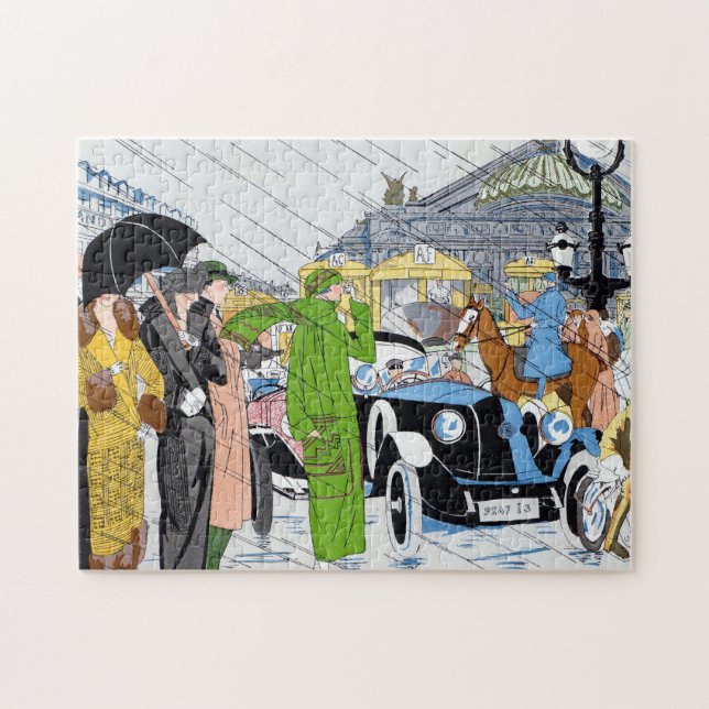 Art Deco Street Scene Jigsaw Puzzle (Horizontal)