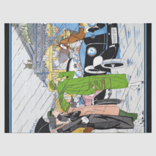 Art Deco Street Scene Tissue Paper