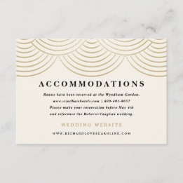 Art Deco String Lights Enclosure Cards Ivory Gold