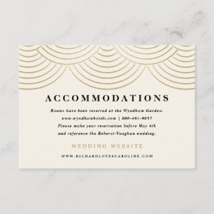 Art Deco String Lights Enclosure Cards Ivory Gold