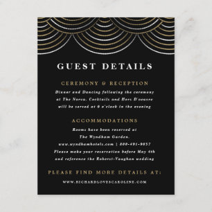 Art Deco String Lights Guest Detail Enclosure Card