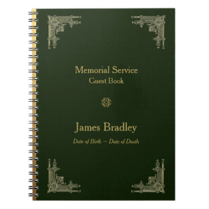 Art Deco Style 2 Memorial Service Guest Book