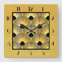 Art Deco Style Acrylic Wall Clock