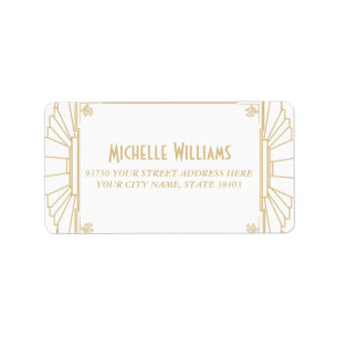 Art Deco Style Address Labels