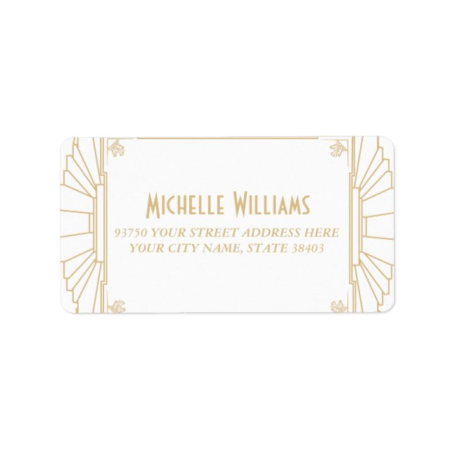Art Deco Style Address Labels (Front)