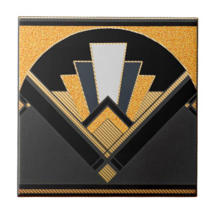 Art Deco Style Ceramic (Golden Grain) Tile