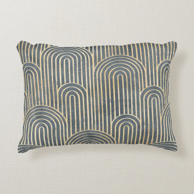 Art Deco style design luxury geometric seamless pa Accent Pillow (Front)