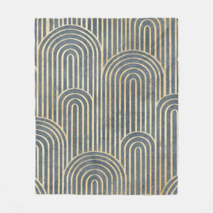 Art Deco style design luxury geometric seamless pa Fleece Blanket