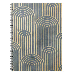 Art Deco style design luxury geometric seamless pa Notebook