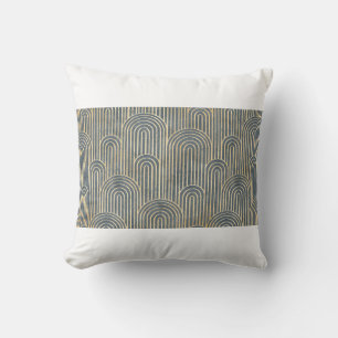 Art Deco style design luxury geometric seamless pa Throw Pillow