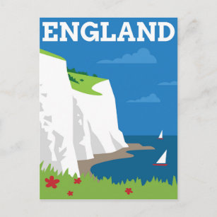 Art Deco Style England Poster Postcard