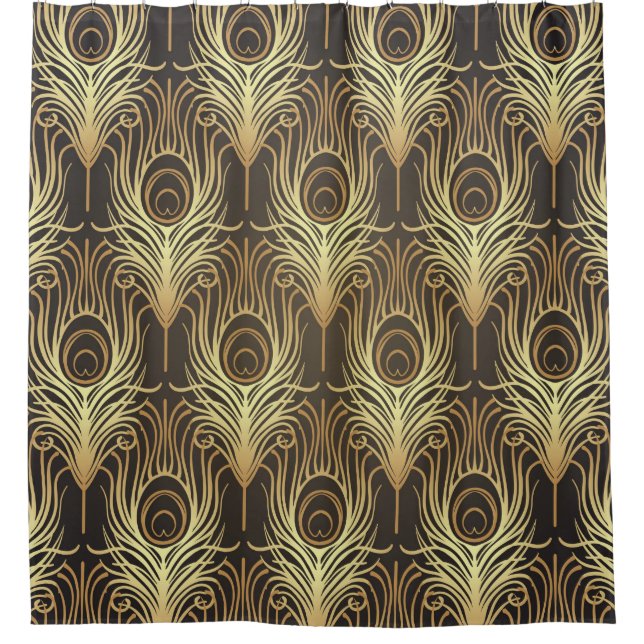 Art deco style geometric seamless pattern in black (Front)