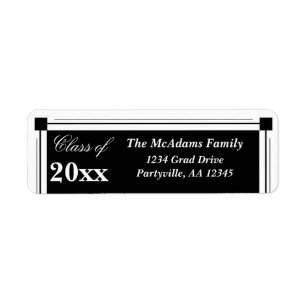 Art Deco Style Graduation Party Address Labels