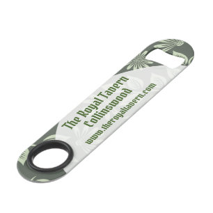 Art Deco Style Green Pattern Restaurant Bar Key