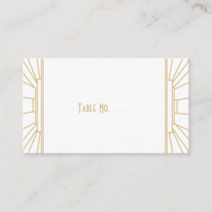 Art Deco Style Guest Escort Cards