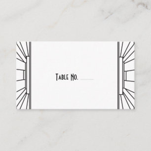 Art Deco Style Guest Escort Cards
