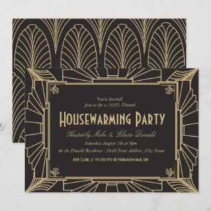 Art Deco Style Housewarming Party Invitation